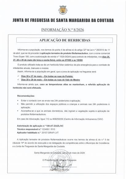 Informa&ccedil;&atilde;o n.&ordm; 8/2026