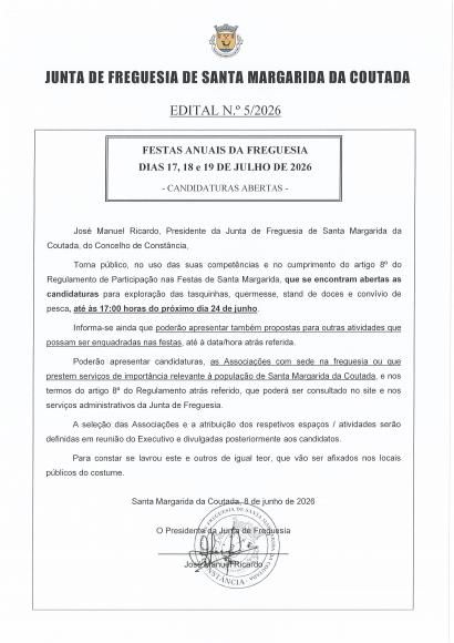 Edital n.&ordm; 5/2026
