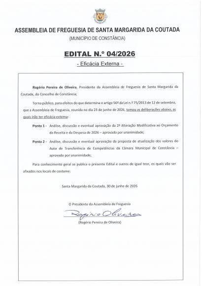  Edital N&ordm; 4/2026 