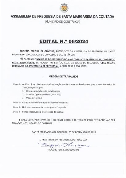 Assembleia de Freguesia de Santa Margarida da Coutada