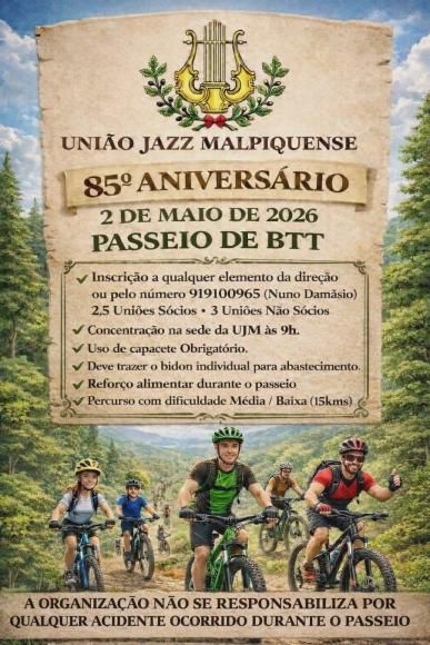 85&ordm; ANIVERS&Aacute;RIO DA UJM   1941 - 2026