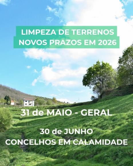 Novos prazos para a limpeza de terrenos!