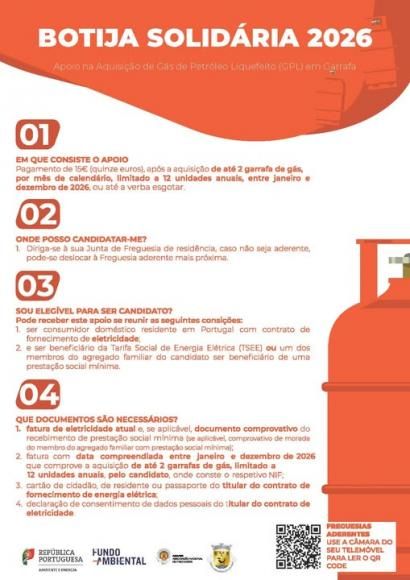 Apoio ao g&aacute;s de botija 2026 