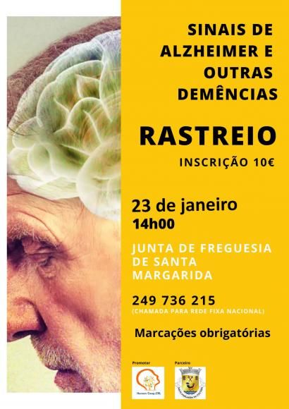 Rastreio - Sinais de Alzheimer e outras Dem&ecirc;ncias - Dia 23 janeiro