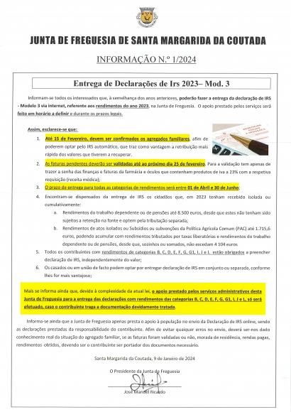 IRS - Datas importantes a ter em conta