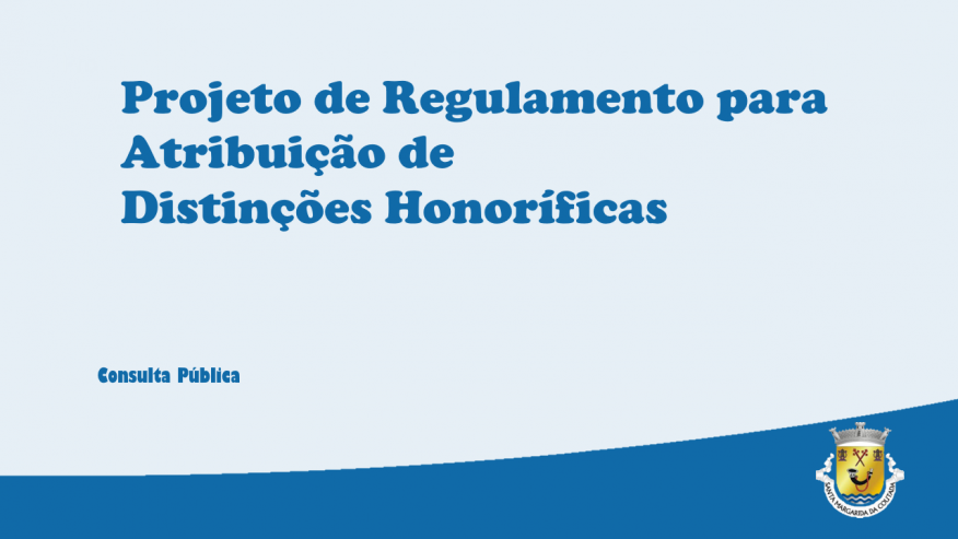 Projeto de Regulamento para Atribui&ccedil;&atilde;o de Distin&ccedil;&otilde;es Honor&iacute;ficas